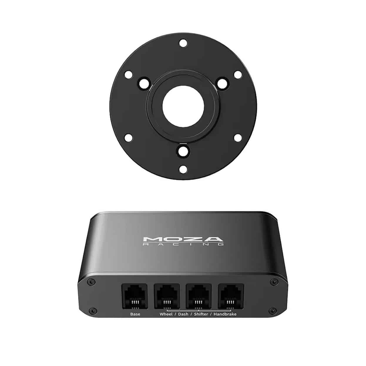 MOZA Racing Universal HUB and Third-Party Wheel Base Mount Adapter bundle